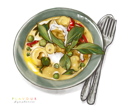 Green Grlled Pork Curry with Longan