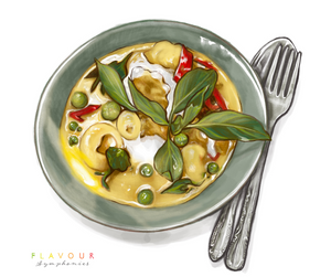 Green Grlled Pork Curry with Longan